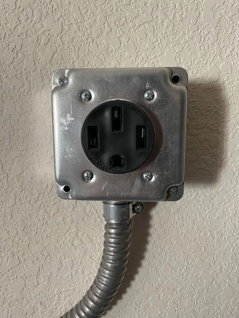 NEMA 14-50 outlet installed for Smart Home Electrical in Schuyler
