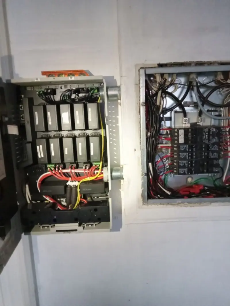 Electrical panel upgrade completed for Security Camera Wiring in Schuyler